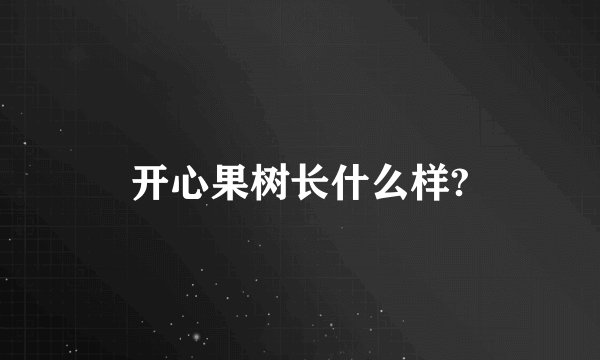 开心果树长什么样?