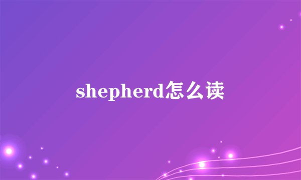 shepherd怎么读