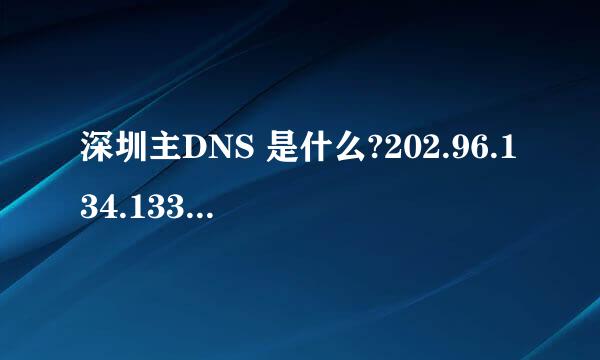 深圳主DNS 是什么?202.96.134.133 202.96.128.166 经常掉线