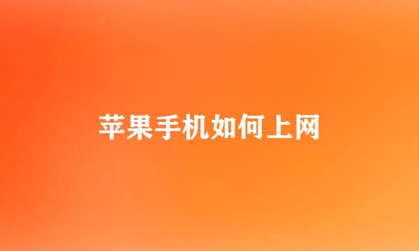 苹果手机如何上网
