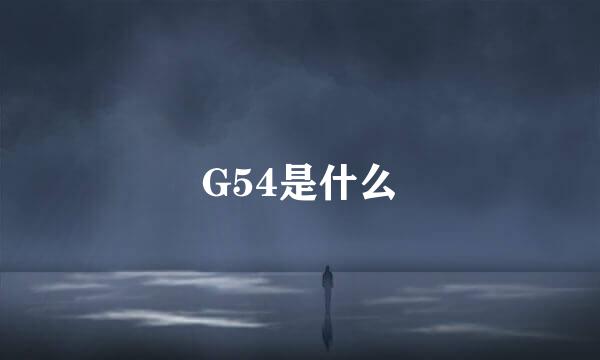 G54是什么