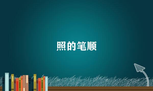 照的笔顺