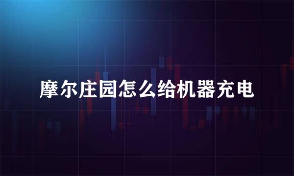 摩尔庄园怎么给机器充电