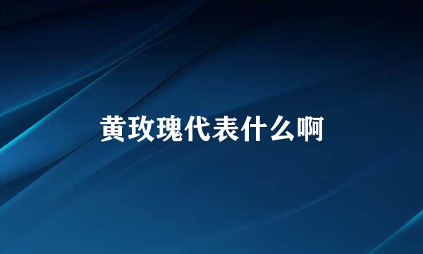 黄玫瑰代表什么啊