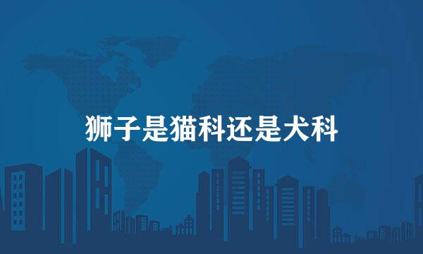 狮子是猫科还是犬科