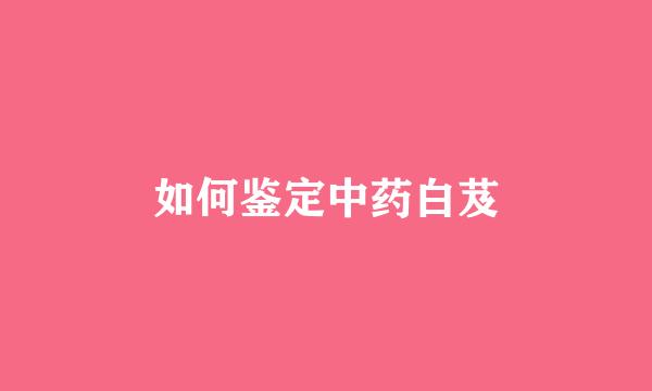 如何鉴定中药白芨