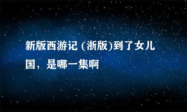 新版西游记 (浙版)到了女儿国，是哪一集啊