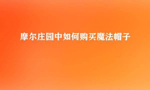 摩尔庄园中如何购买魔法帽子