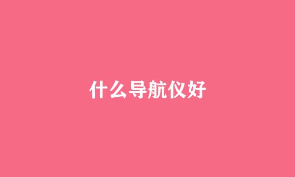 什么导航仪好
