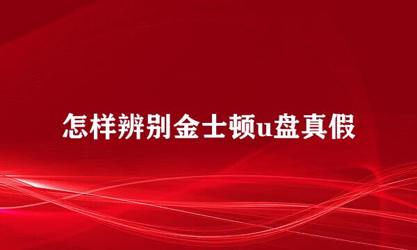 怎样辨别金士顿u盘真假