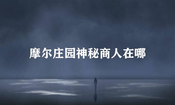 摩尔庄园神秘商人在哪