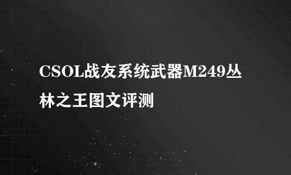 CSOL战友系统武器M249丛林之王图文评测