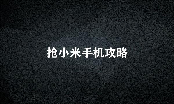 抢小米手机攻略