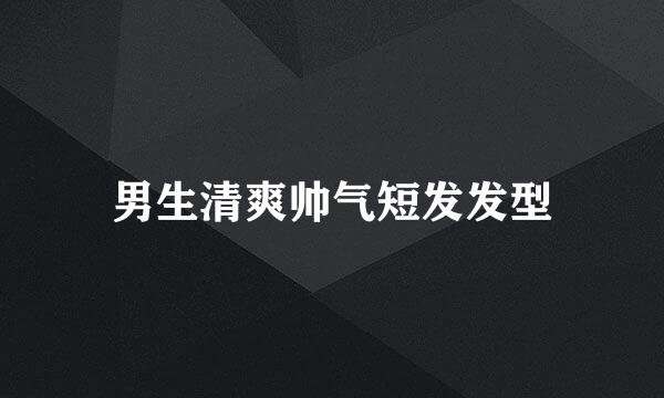 男生清爽帅气短发发型