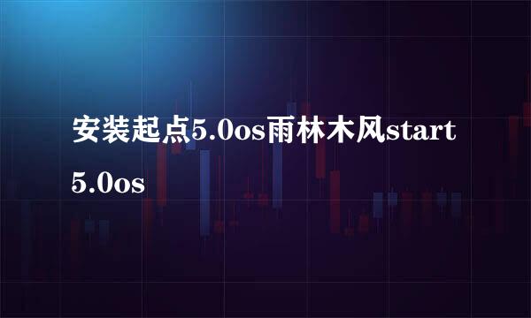 安装起点5.0os雨林木风start5.0os