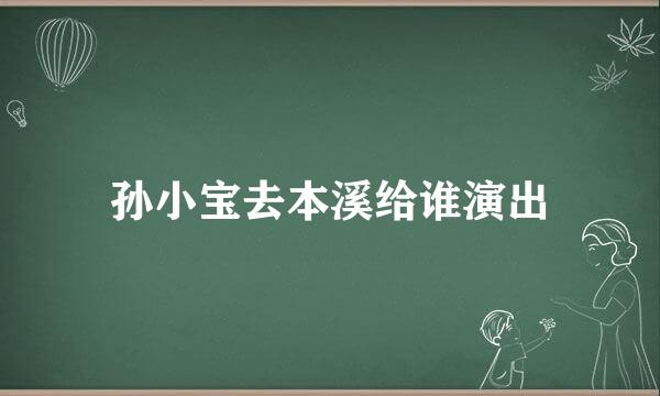 孙小宝去本溪给谁演出