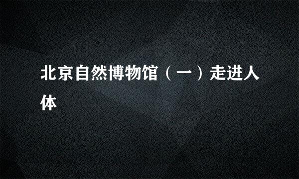 北京自然博物馆（一）走进人体