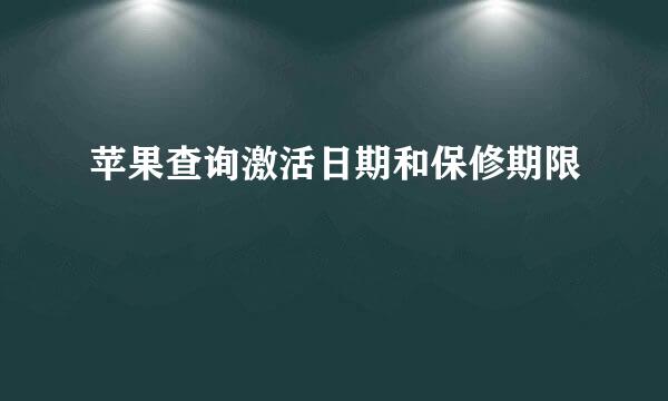 苹果查询激活日期和保修期限