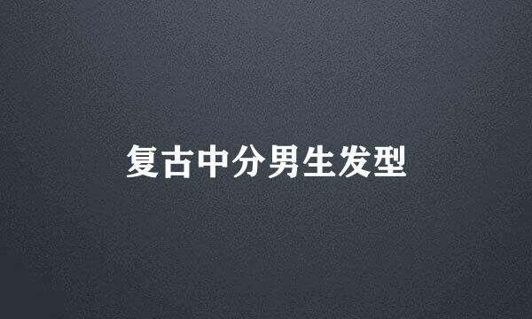 复古中分男生发型