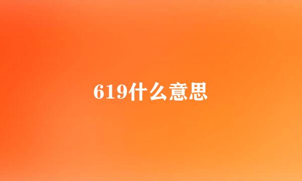 619什么意思