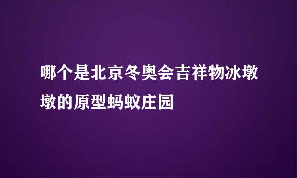 哪个是北京冬奥会吉祥物冰墩墩的原型蚂蚁庄园