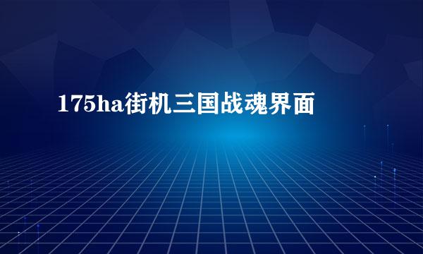 175ha街机三国战魂界面