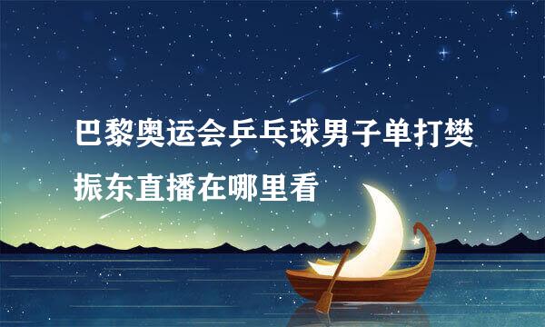 巴黎奥运会乒乓球男子单打樊振东直播在哪里看