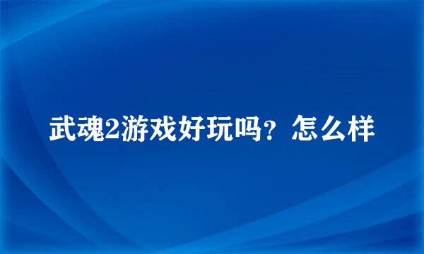 武魂2游戏好玩吗？怎么样