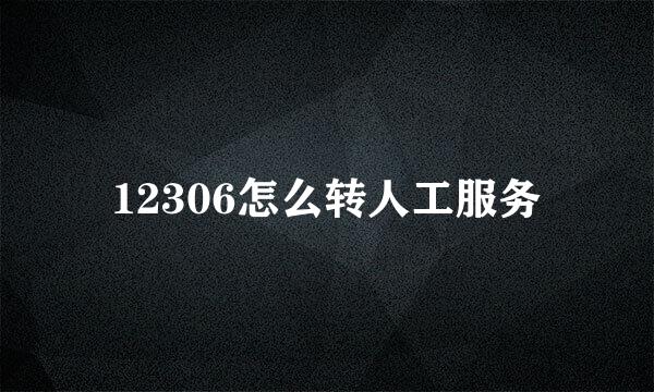 12306怎么转人工服务