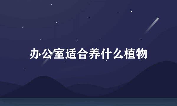办公室适合养什么植物