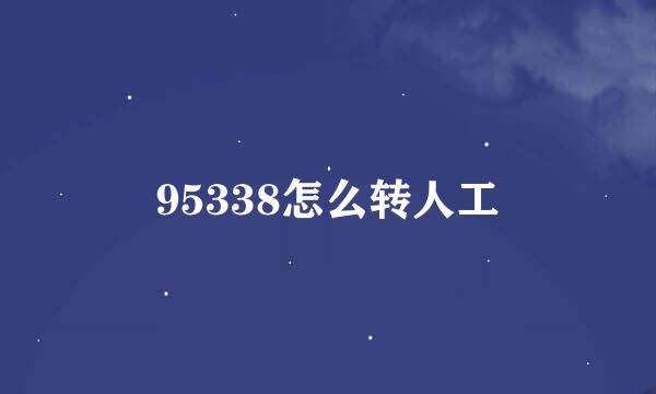95338怎么转人工