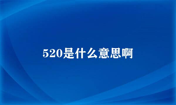 520是什么意思啊