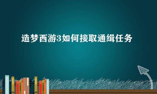 造梦西游3如何接取通缉任务