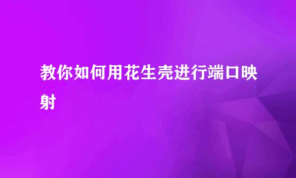 教你如何用花生壳进行端口映射