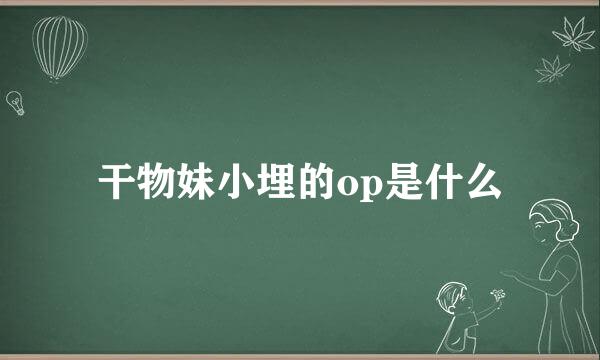 干物妹小埋的op是什么