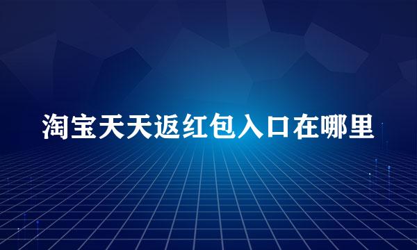 淘宝天天返红包入口在哪里