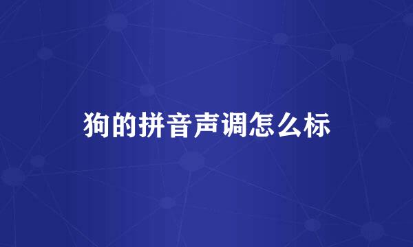 狗的拼音声调怎么标