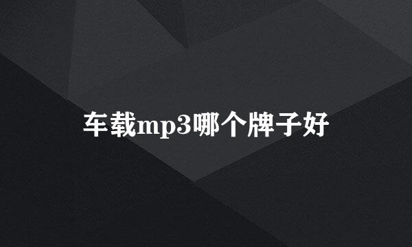 车载mp3哪个牌子好