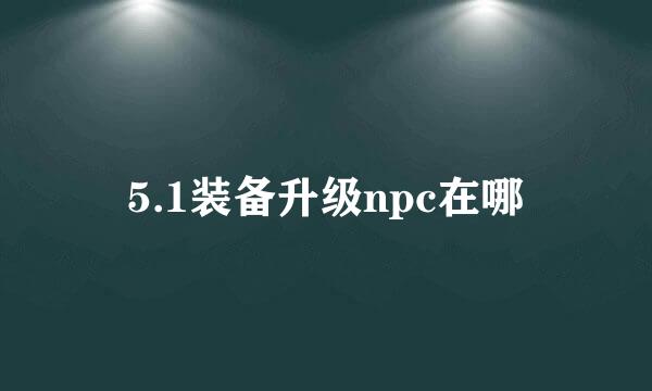 5.1装备升级npc在哪