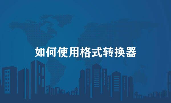 如何使用格式转换器