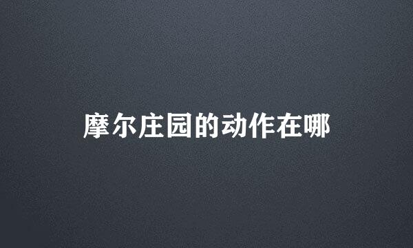 摩尔庄园的动作在哪