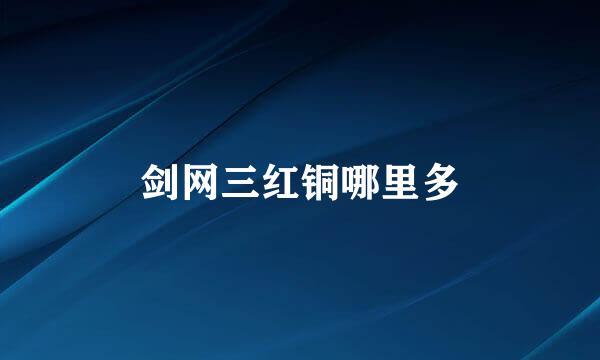 剑网三红铜哪里多