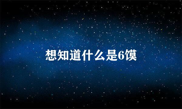 想知道什么是6馍