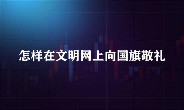 怎样在文明网上向国旗敬礼