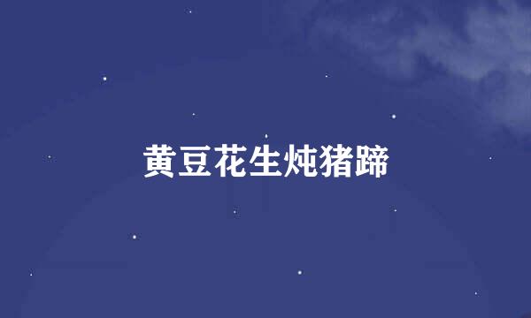 黄豆花生炖猪蹄