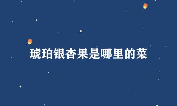 琥珀银杏果是哪里的菜