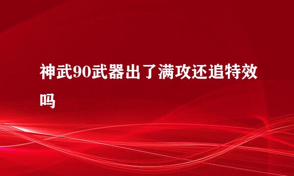 神武90武器出了满攻还追特效吗