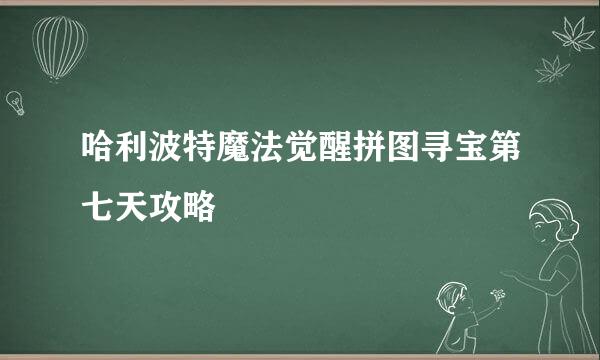 哈利波特魔法觉醒拼图寻宝第七天攻略