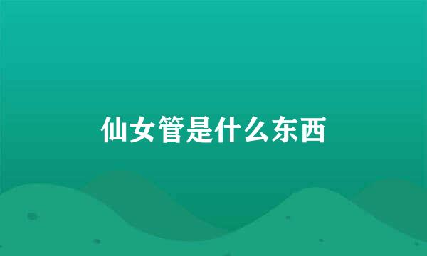 仙女管是什么东西