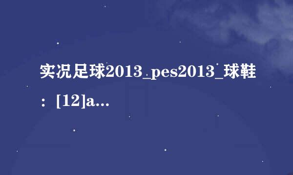 实况足球2013_pes2013_球鞋：[12]adipure